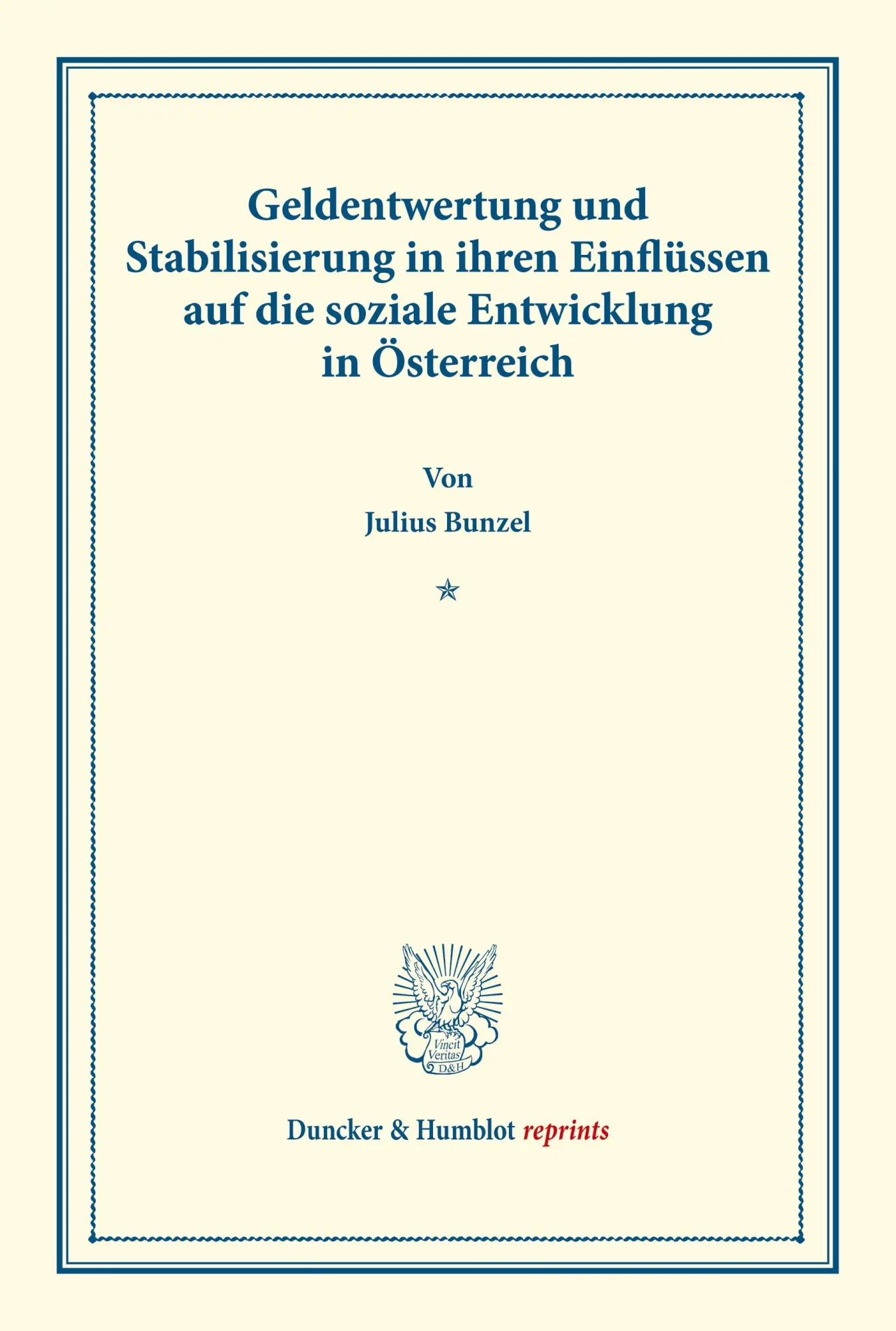 Cover: 9783428174997 | Geldentwertung und Stabilisierung in ihren Einflüssen auf die...