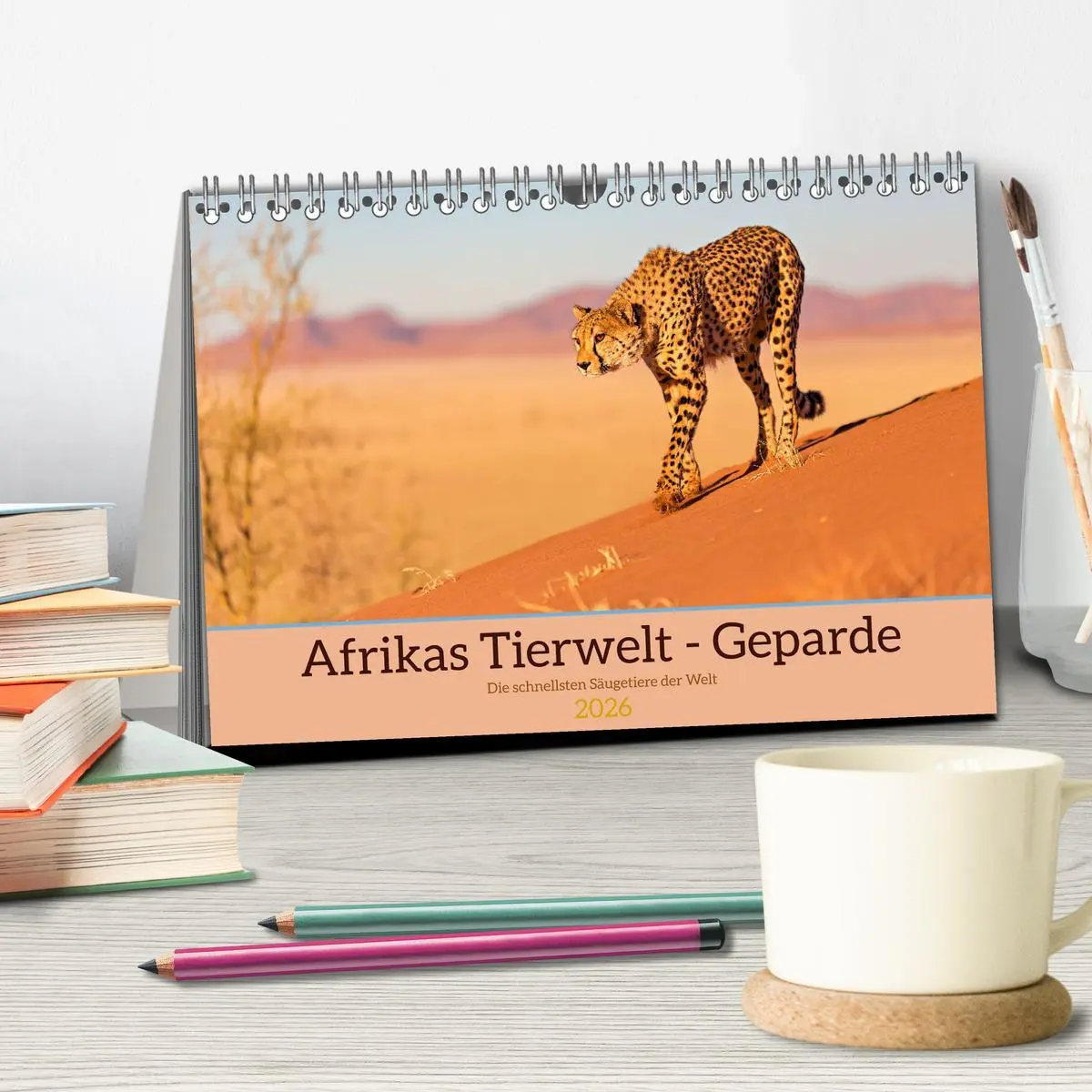 Bild: 9783457264997 | Afrikas Tierwelt - Geparde (Tischkalender 2026 DIN A5 quer),...