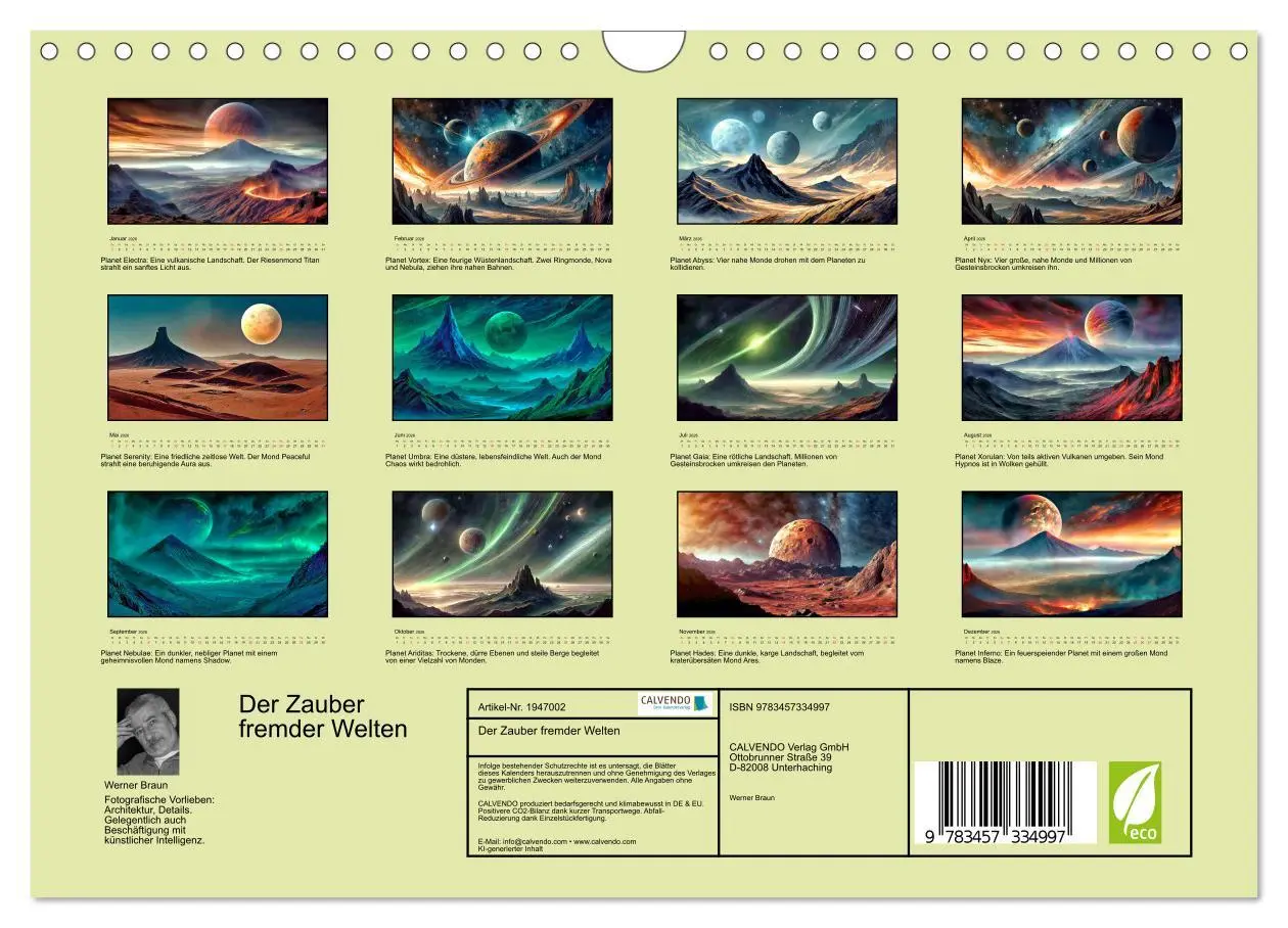 Bild: 9783457334997 | Der Zauber fremder Welten (Wandkalender 2026 DIN A4 quer), CALVENDO...