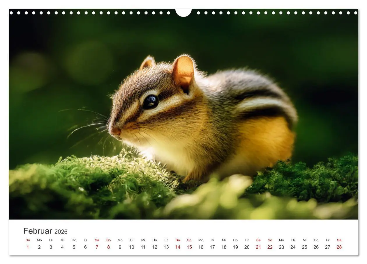 Bild: 9783516284997 | Backen voll - Ein Jahr mit Streifenhörnchen (Wandkalender 2026 DIN...