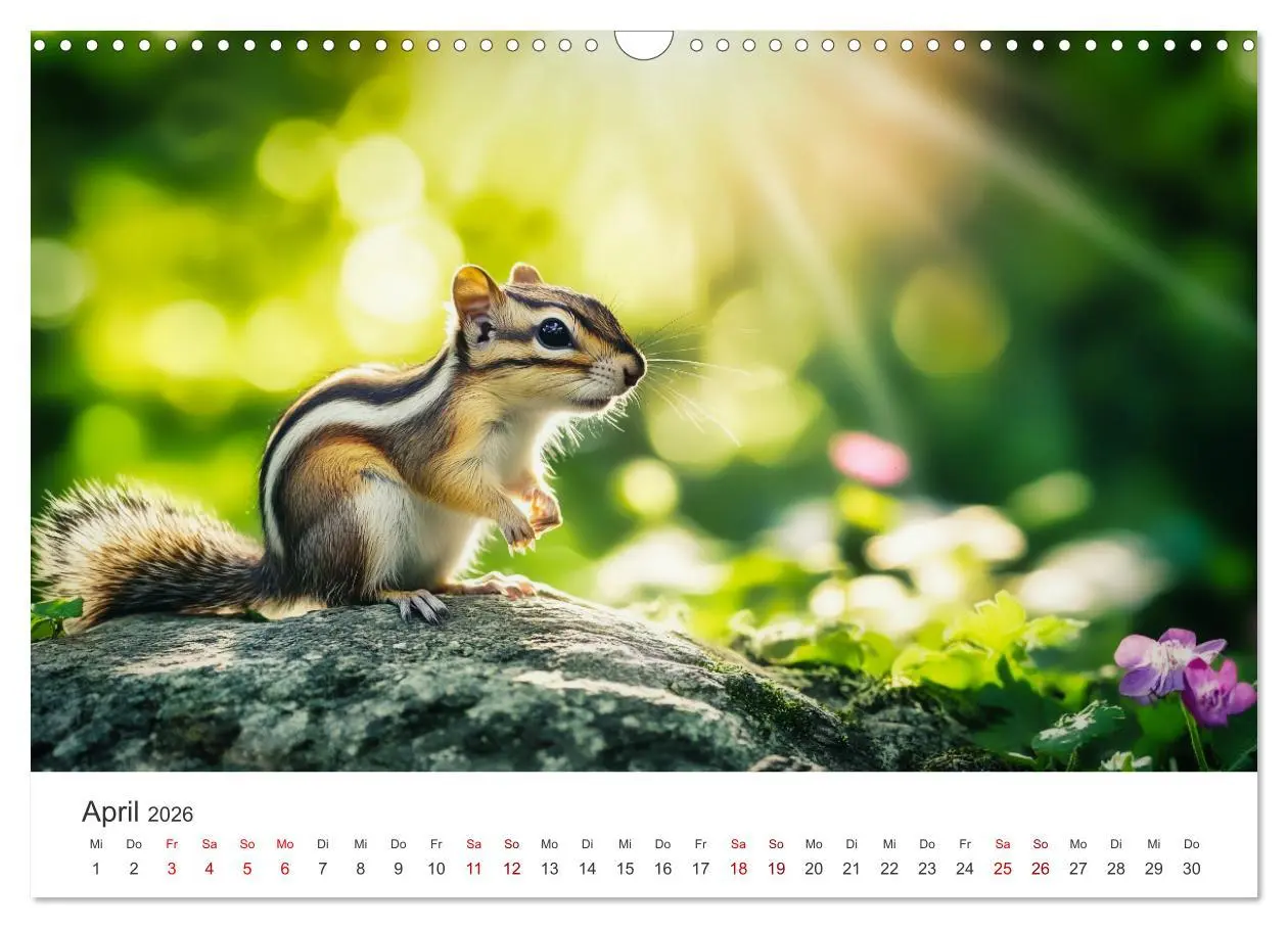 Bild: 9783516284997 | Backen voll - Ein Jahr mit Streifenhörnchen (Wandkalender 2026 DIN...