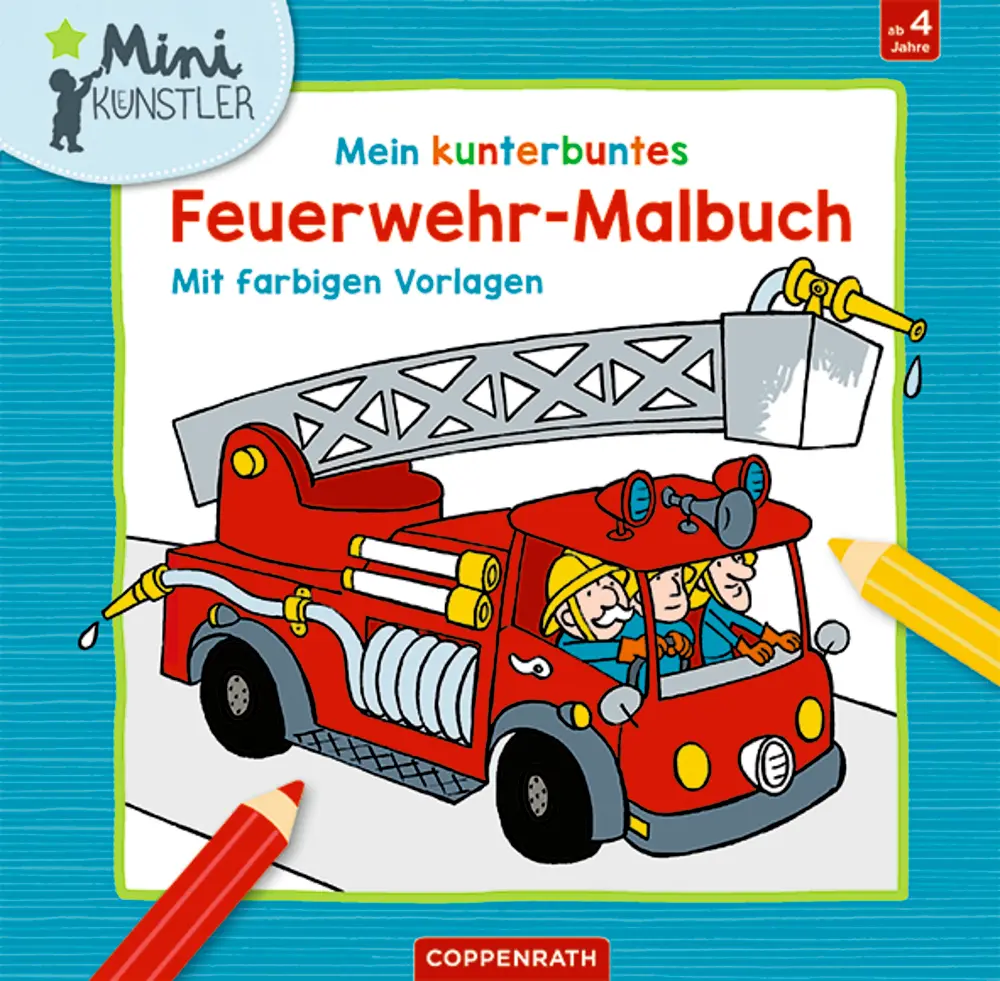 Bild: 9783649634997 | Mein kunterbuntes Feuerwehr-Malbuch | Mit farbigen Vorlagen | Becker