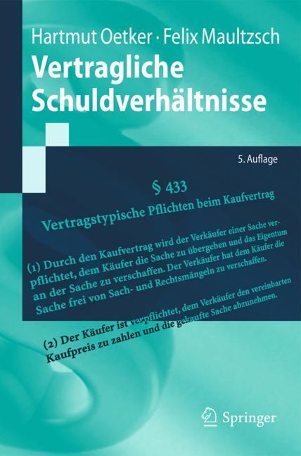 Cover: 9783662574997 | Vertragliche Schuldverhältnisse | Felix Maultzsch (u. a.) | Buch