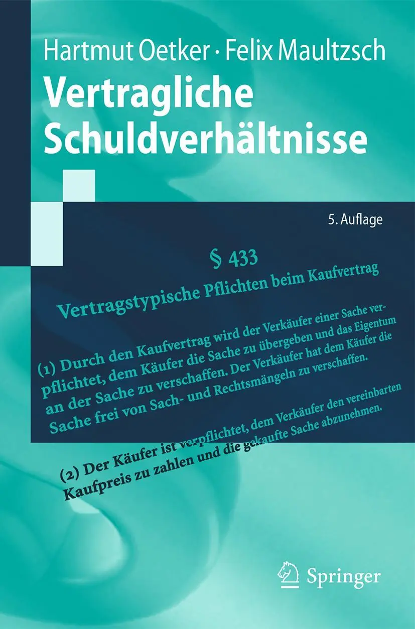 Cover: 9783662574997 | Vertragliche Schuldverhältnisse | Felix Maultzsch (u. a.) | Buch