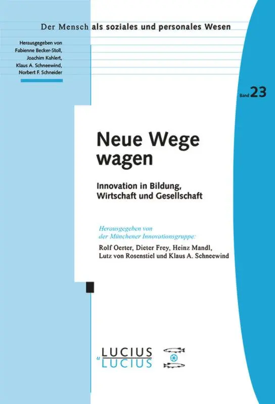 Cover: 9783828204997 | Neue Wege wagen | Innovation in Bildung, Wirtschaft und Gesellschaft