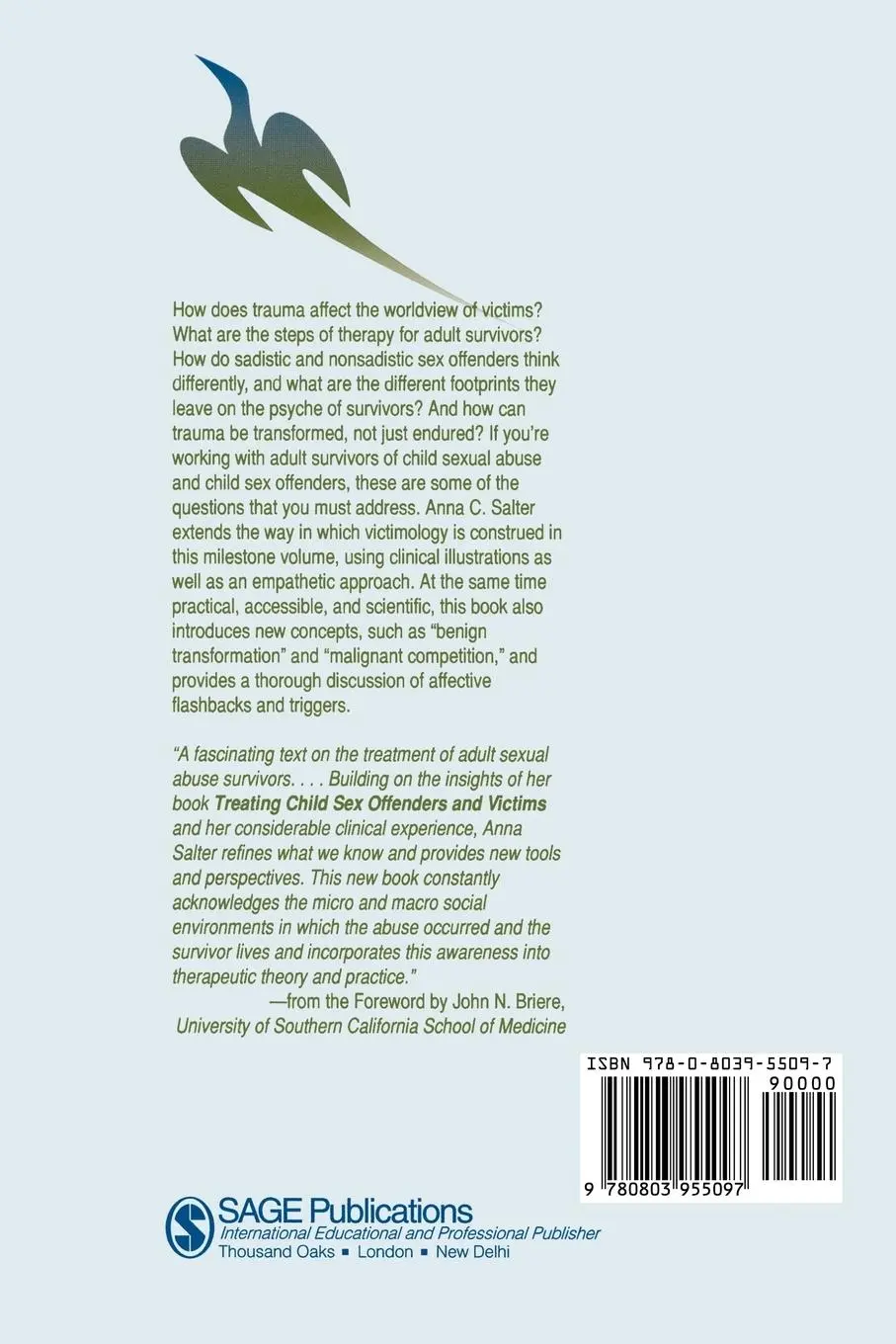 Rückseite: 9780803955097 | Transforming Trauma | Anna C. Salter | Taschenbuch | Englisch | 1995