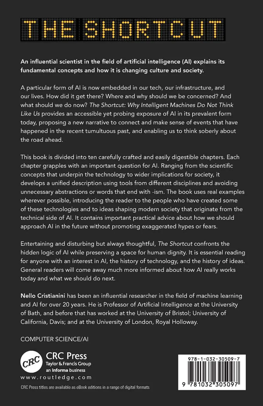 Rückseite: 9781032305097 | The Shortcut | Why Intelligent Machines Do Not Think Like Us | Buch