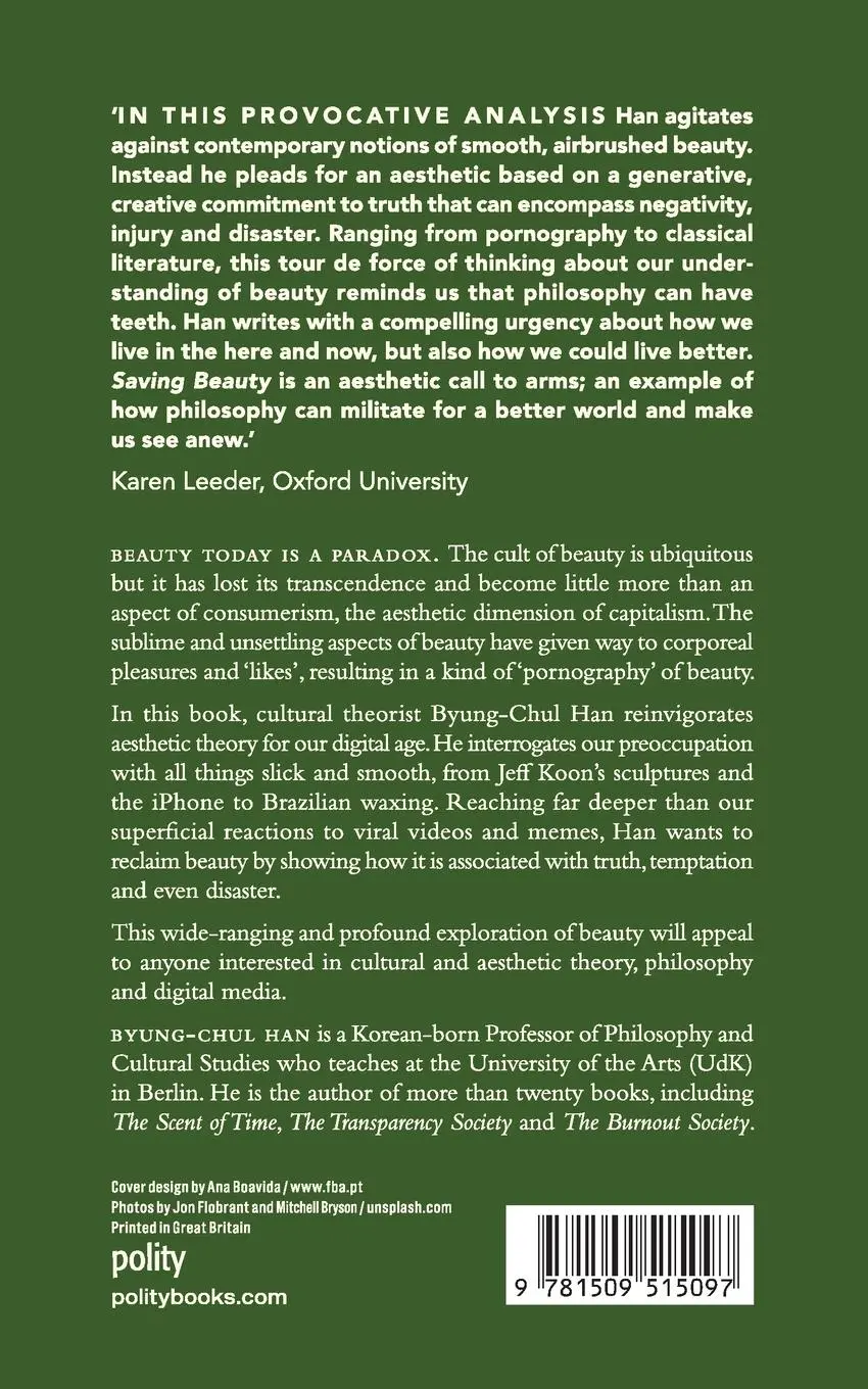 Rückseite: 9781509515097 | Saving Beauty | Byung-Chul Han | Buch | 120 S. | Englisch | 2017