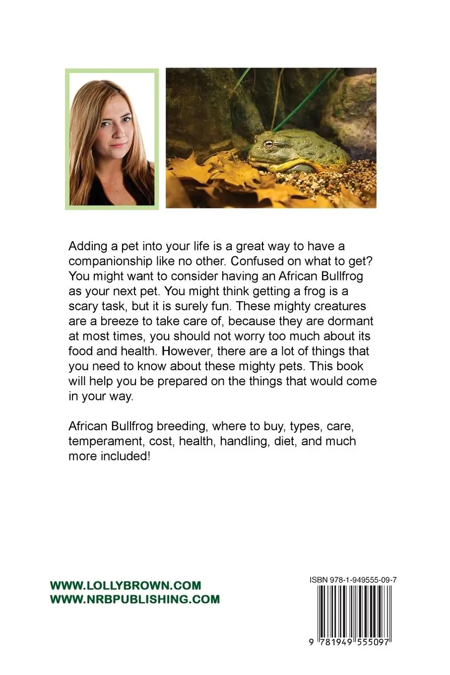 Rückseite: 9781949555097 | African Bullfrog as Pets | Lolly Brown | Taschenbuch | Englisch | 2019