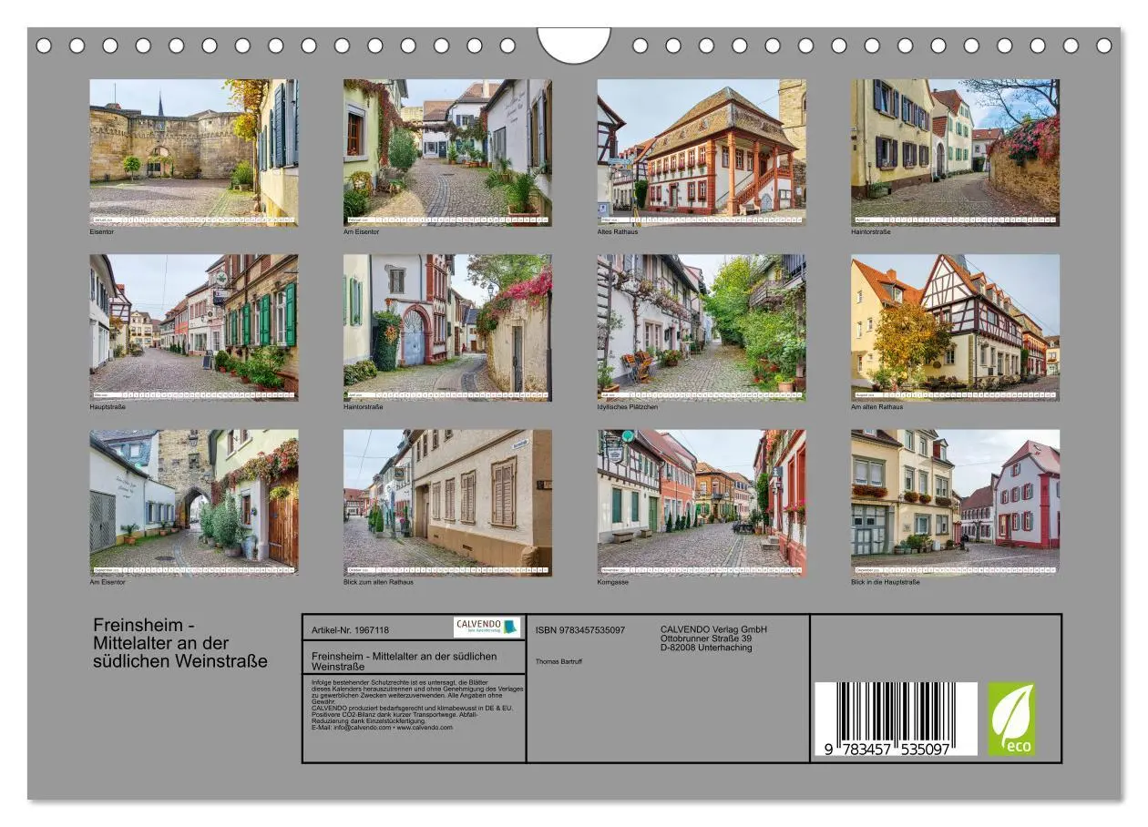 Bild: 9783457535097 | Freinsheim - Mittelalter an der südlichen Weinstraße (Wandkalender...
