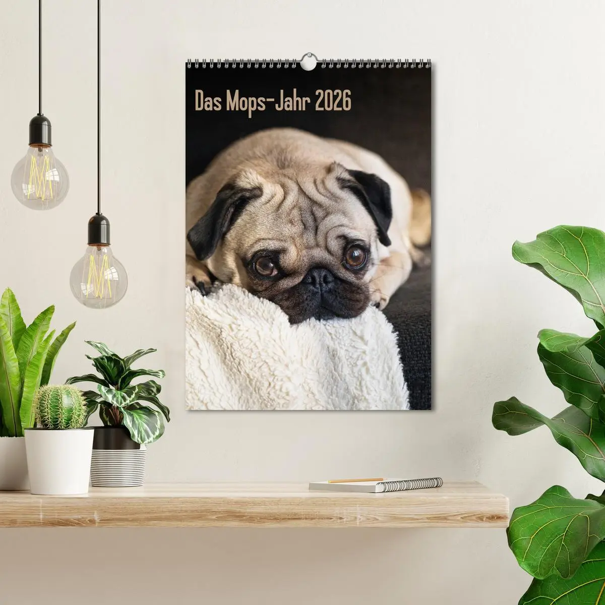 Bild: 9783516485097 | Das Mops-Jahr 2026 (Wandkalender 2026 DIN A3 hoch), CALVENDO...