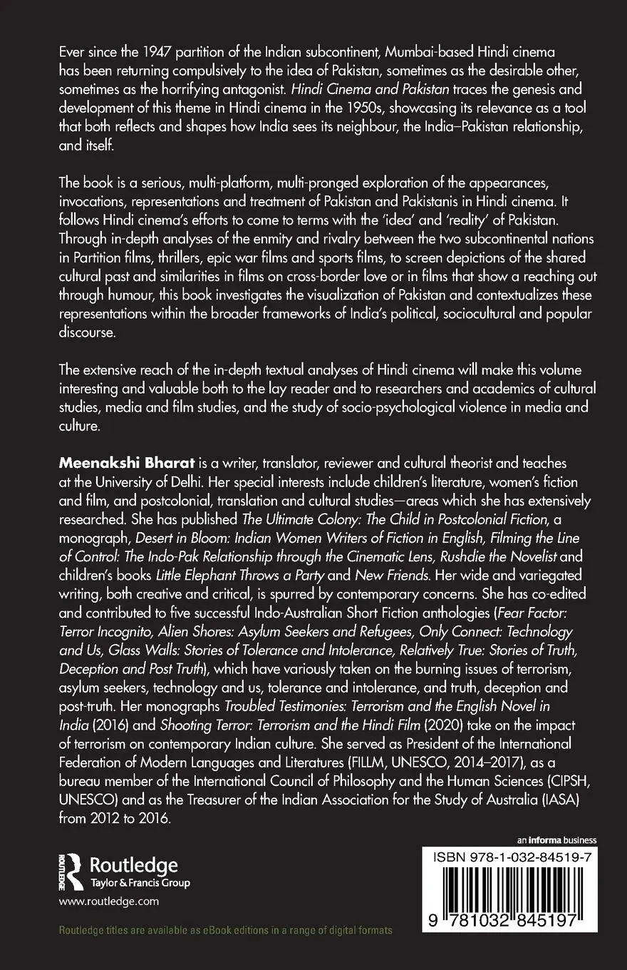 Rückseite: 9781032845197 | Hindi Cinema and Pakistan | Screening the Idea and the Reality | Buch