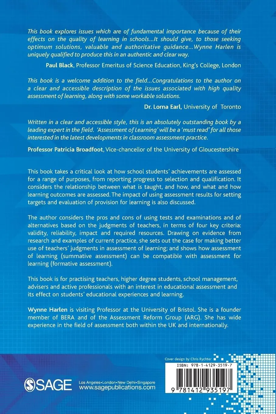 Rückseite: 9781412935197 | Assessment of Learning | Wynne Harlen | Taschenbuch | Englisch | 2007