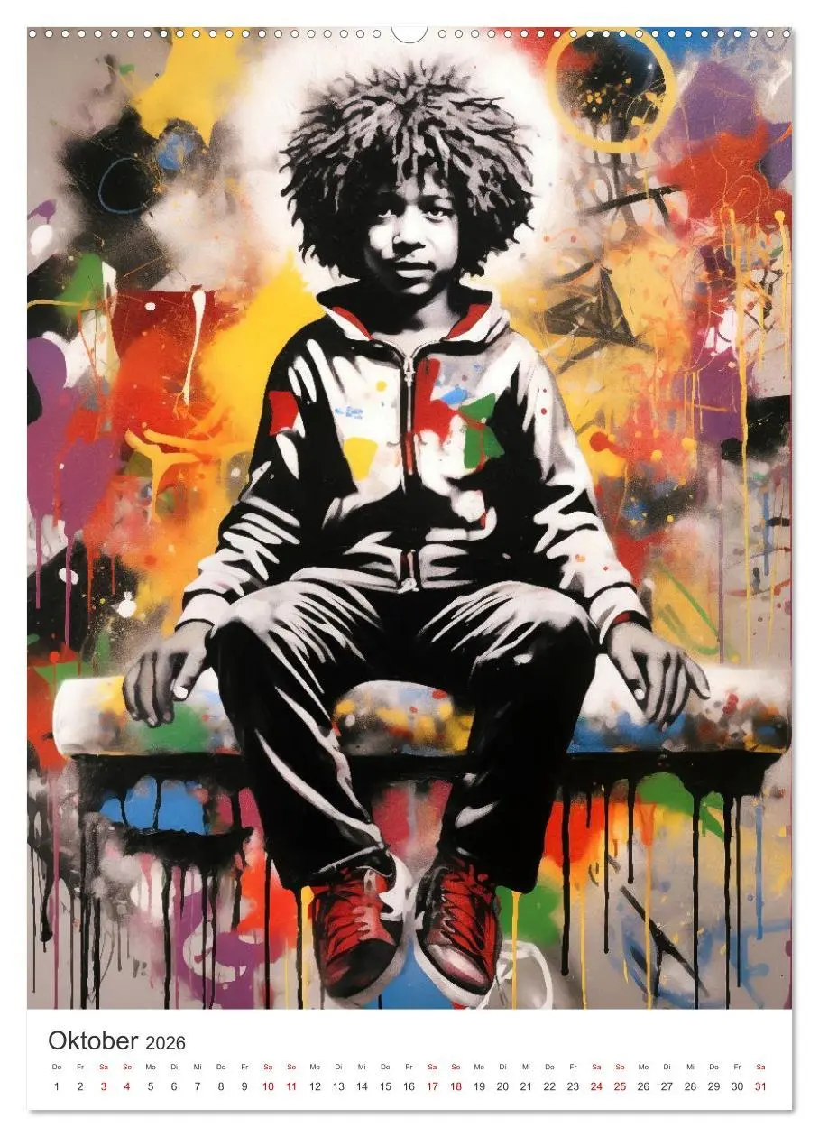 Bild: 9783516165197 | STREETART Neu Erleben Ein KI-Kunstkalender (Wandkalender 2026 DIN...