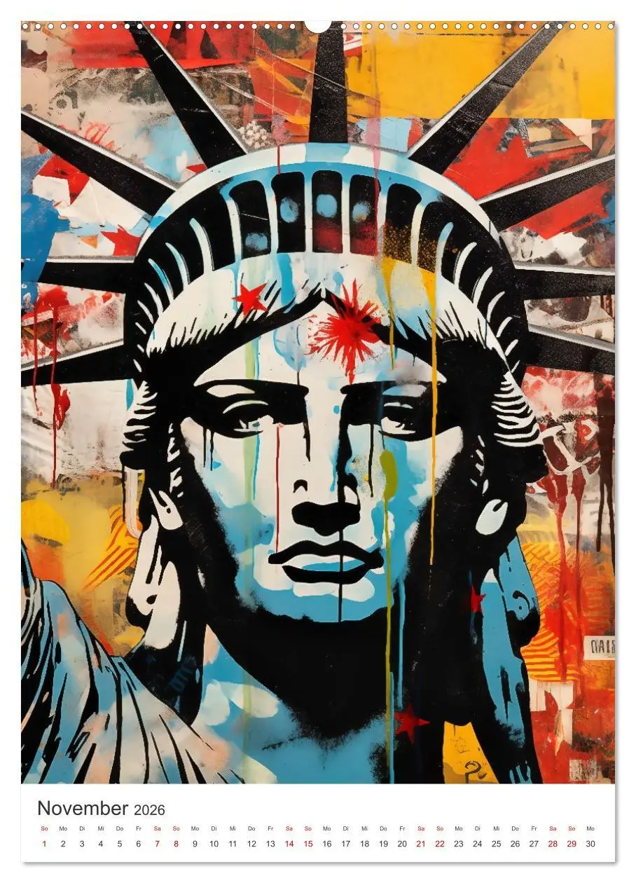 Bild: 9783516165197 | STREETART Neu Erleben Ein KI-Kunstkalender (Wandkalender 2026 DIN...