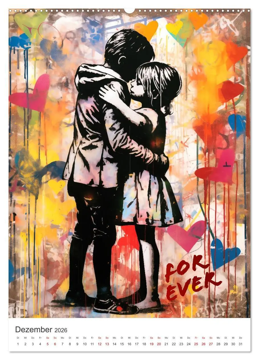 Bild: 9783516165197 | STREETART Neu Erleben Ein KI-Kunstkalender (Wandkalender 2026 DIN...