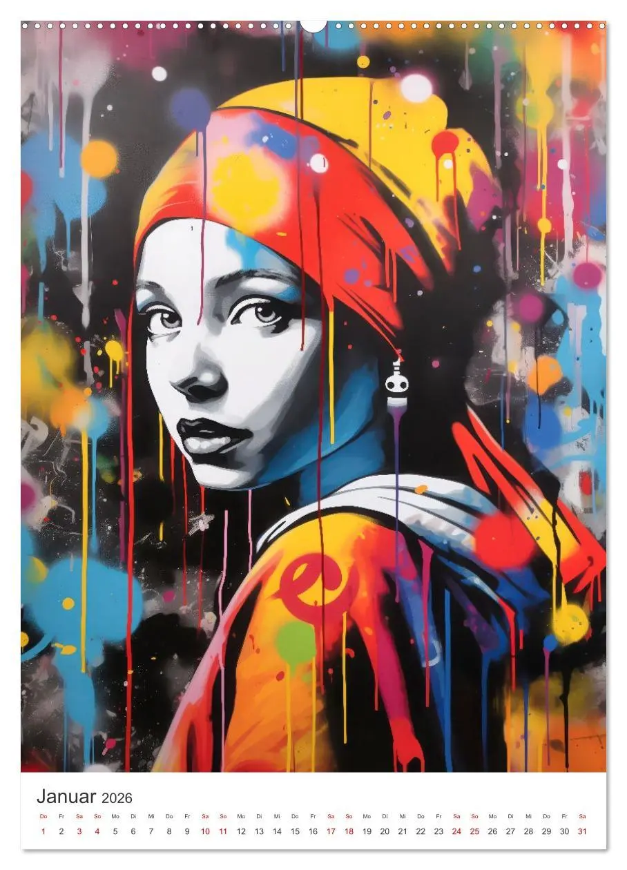 Bild: 9783516165197 | STREETART Neu Erleben Ein KI-Kunstkalender (Wandkalender 2026 DIN...