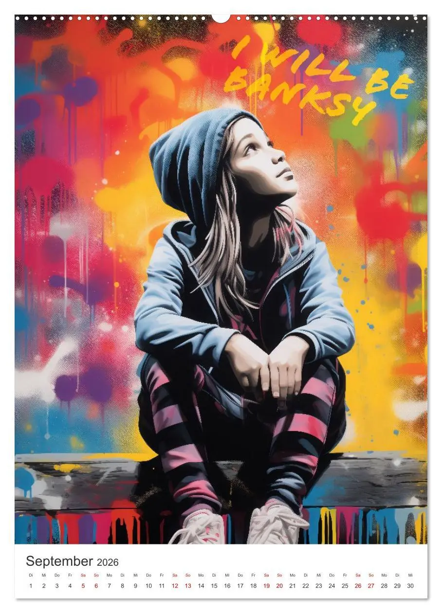 Bild: 9783516165197 | STREETART Neu Erleben Ein KI-Kunstkalender (Wandkalender 2026 DIN...