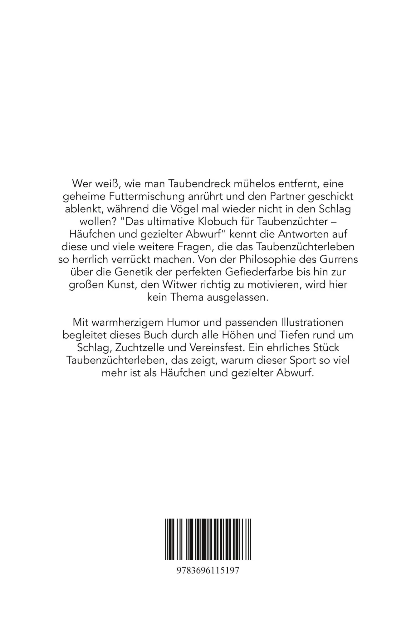 Rückseite: 9783696115197 | Das ultimative Klobuch für Taubenzüchter | Jonah Becker | Taschenbuch