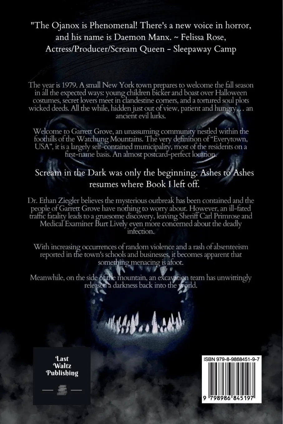 Rückseite: 9798986845197 | The Ojanox II | Ashes to Ashes | Daemon Manx | Taschenbuch | Englisch