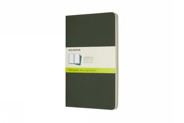 Cover: 8055002855297 | Moleskine Cahier Large/A5, 3er Set, Blanko, Kartoneinband Myrtengrün