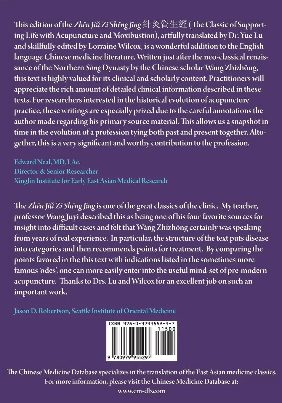 Rückseite: 9780979955297 | The Classic of Supporting Life with Acupuncture and Moxibustion...