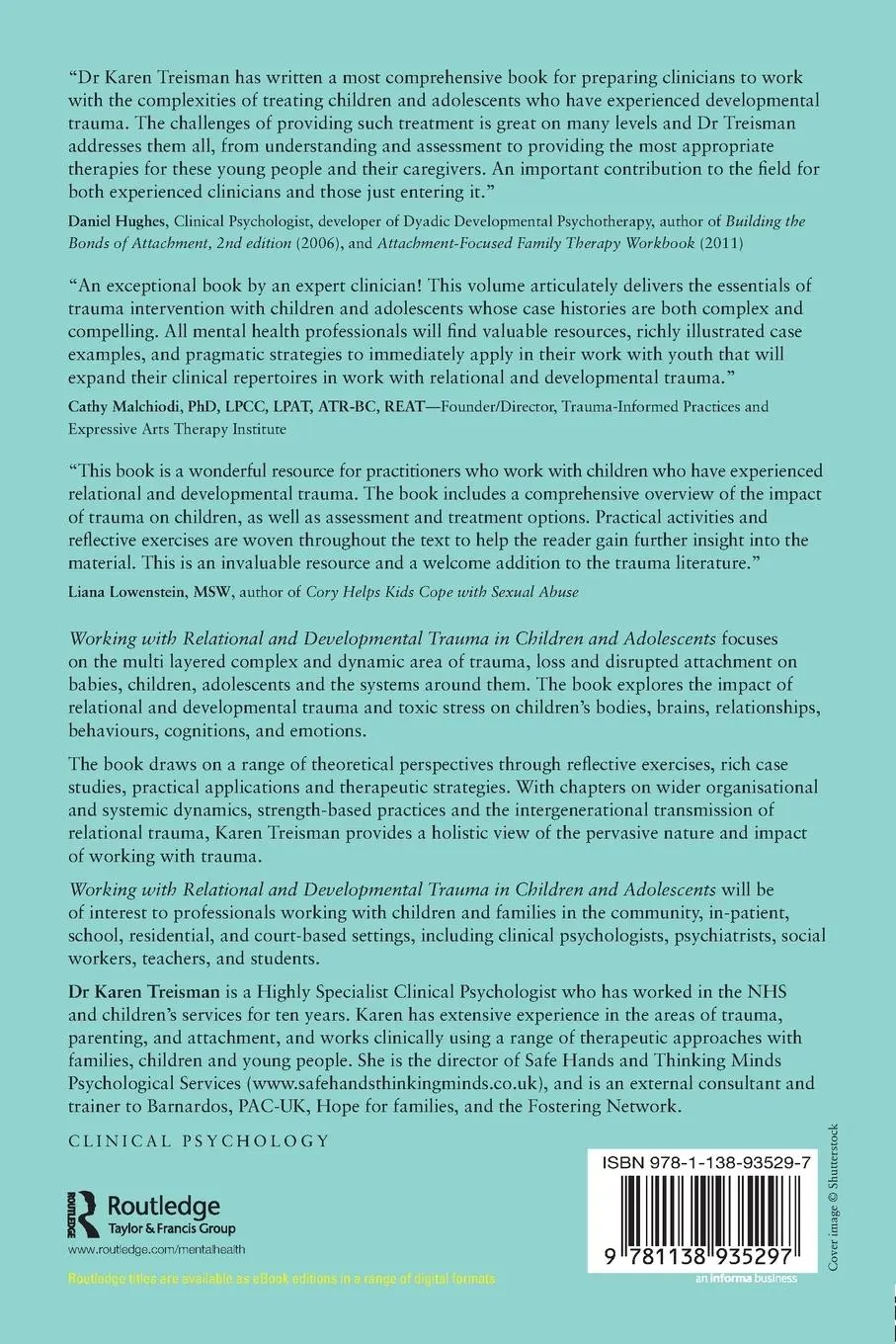 Rückseite: 9781138935297 | Working with Relational and Developmental Trauma in Children and...