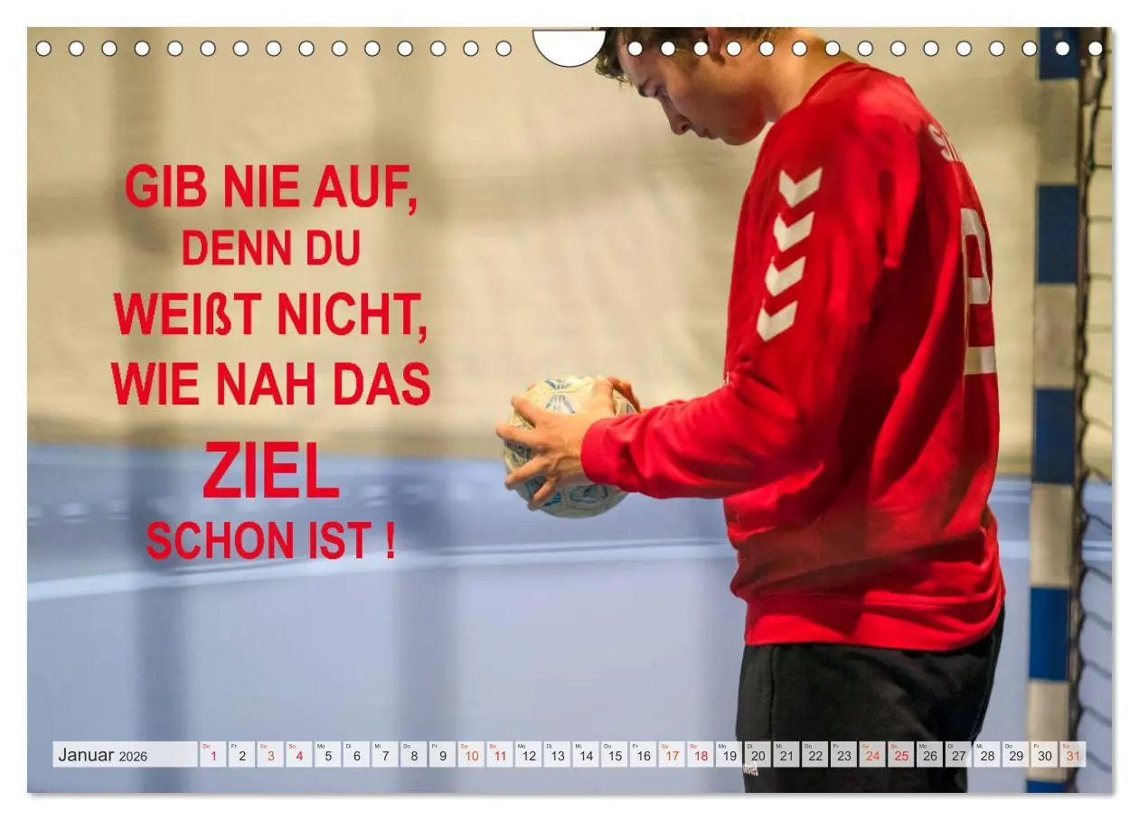 Bild: 9783457685297 | Positive Gedanken - Motivation und Handball (Wandkalender 2026 DIN...