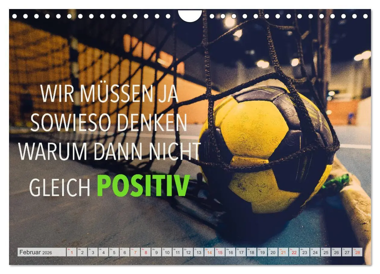 Bild: 9783457685297 | Positive Gedanken - Motivation und Handball (Wandkalender 2026 DIN...
