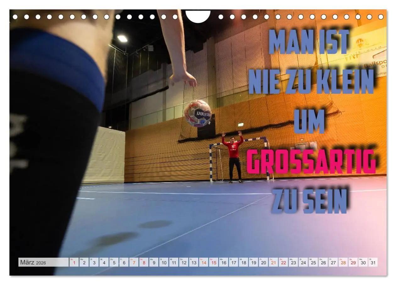 Bild: 9783457685297 | Positive Gedanken - Motivation und Handball (Wandkalender 2026 DIN...