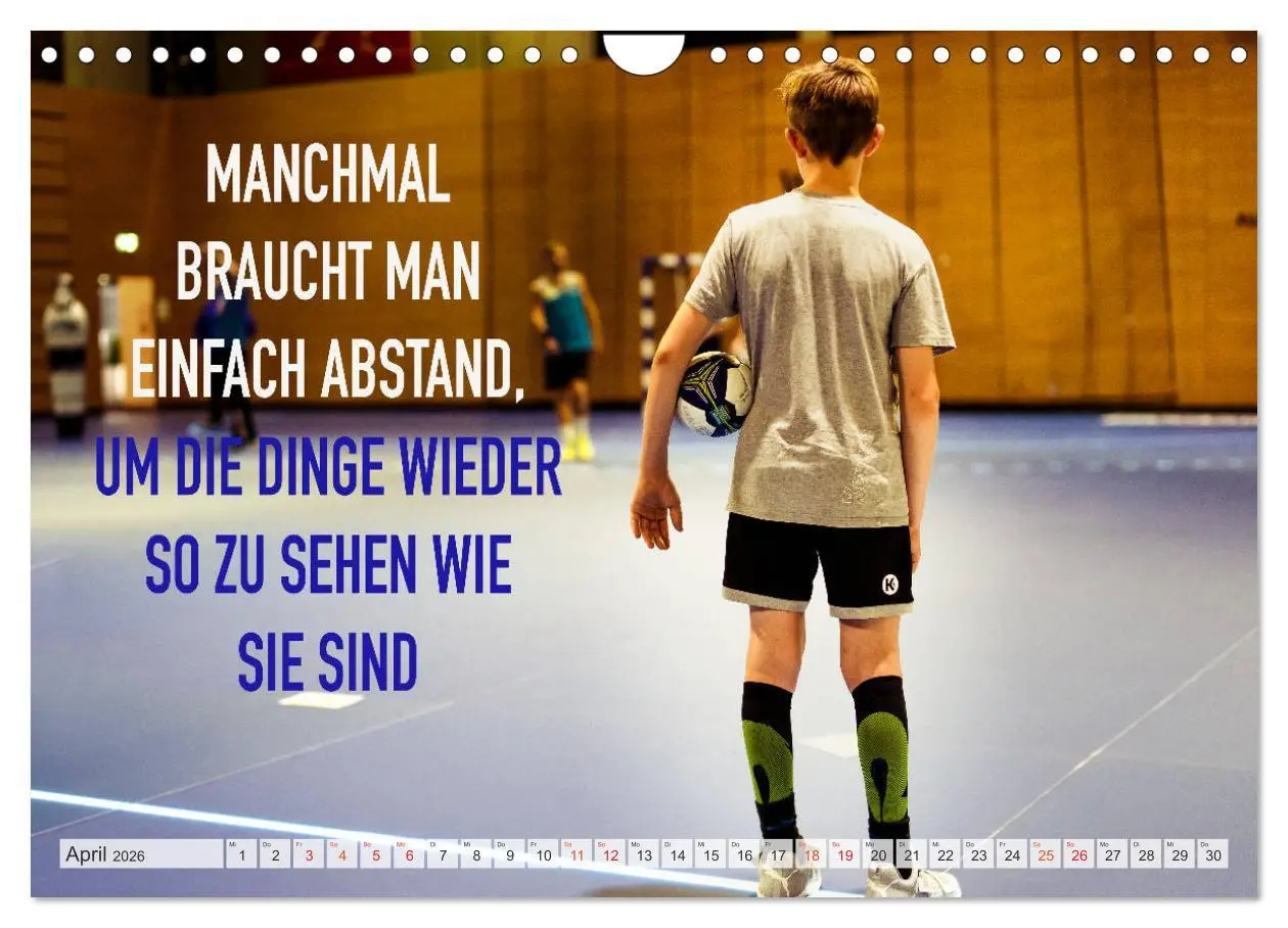 Bild: 9783457685297 | Positive Gedanken - Motivation und Handball (Wandkalender 2026 DIN...