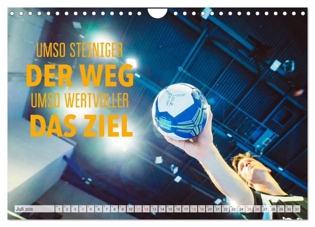 Bild: 9783457685297 | Positive Gedanken - Motivation und Handball (Wandkalender 2026 DIN...