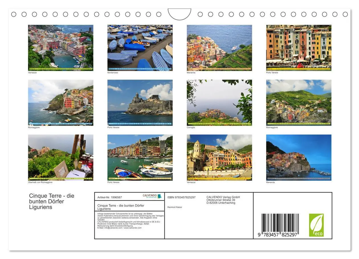 Bild: 9783457825297 | Cinque Terre - die bunten Dörfer Liguriens (Wandkalender 2026 DIN...