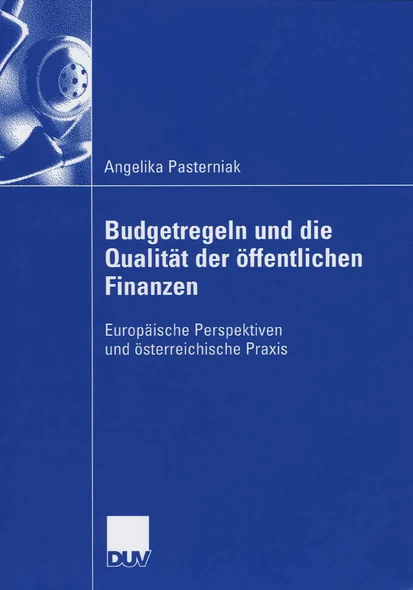 Cover: 9783835005297 | Budgetregeln und die Qualität der öffentlichen Finanzen | Pasterniak