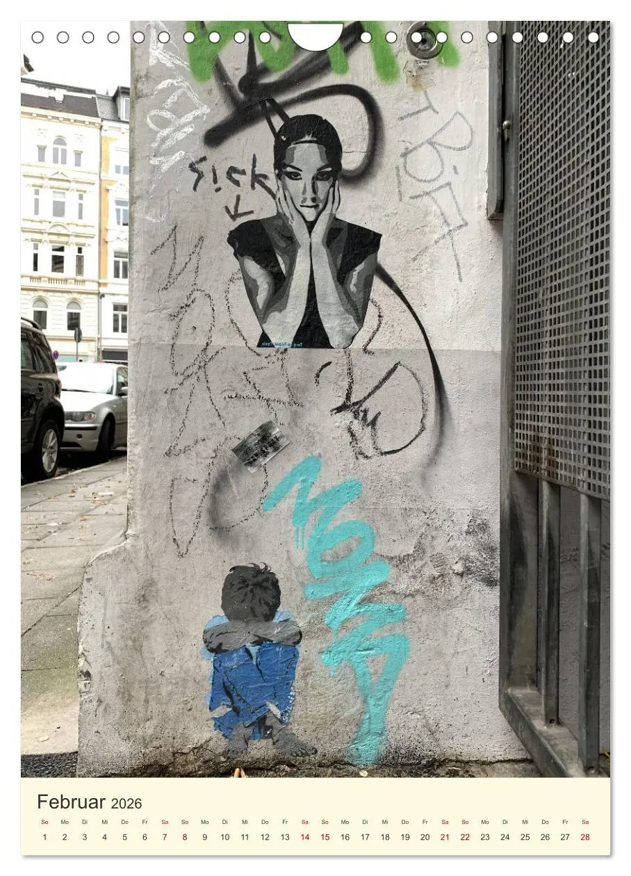 Bild: 9783516385397 | Hamburg StreetArt Classics (Wandkalender 2026 DIN A4 hoch),...