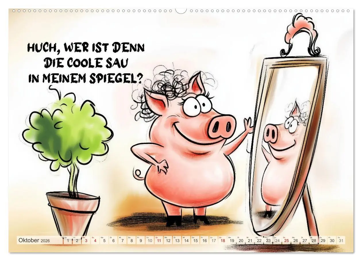 Bild: 9783457285497 | Saugute Schweinesprüche (hochwertiger Premium Wandkalender 2026 DIN...