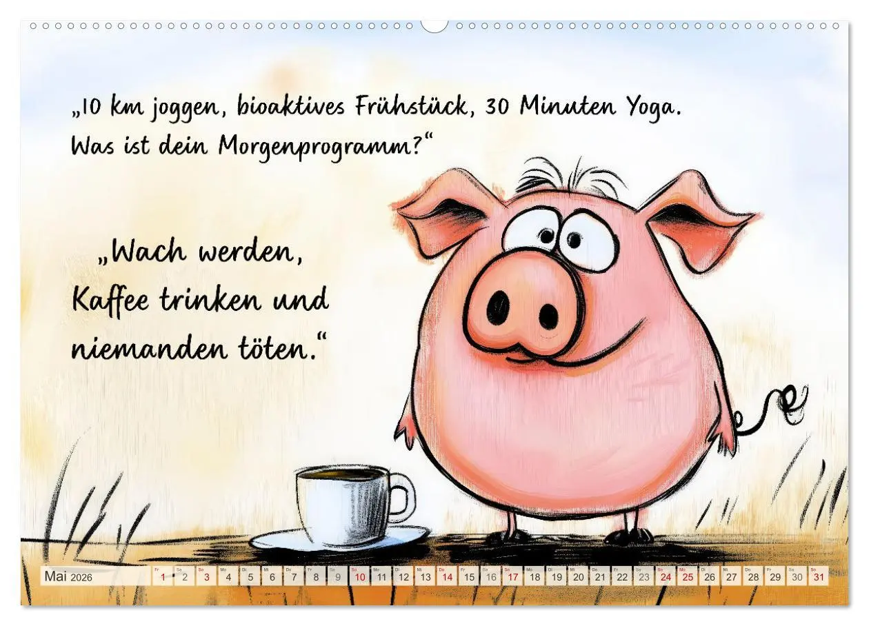 Bild: 9783457285497 | Saugute Schweinesprüche (hochwertiger Premium Wandkalender 2026 DIN...