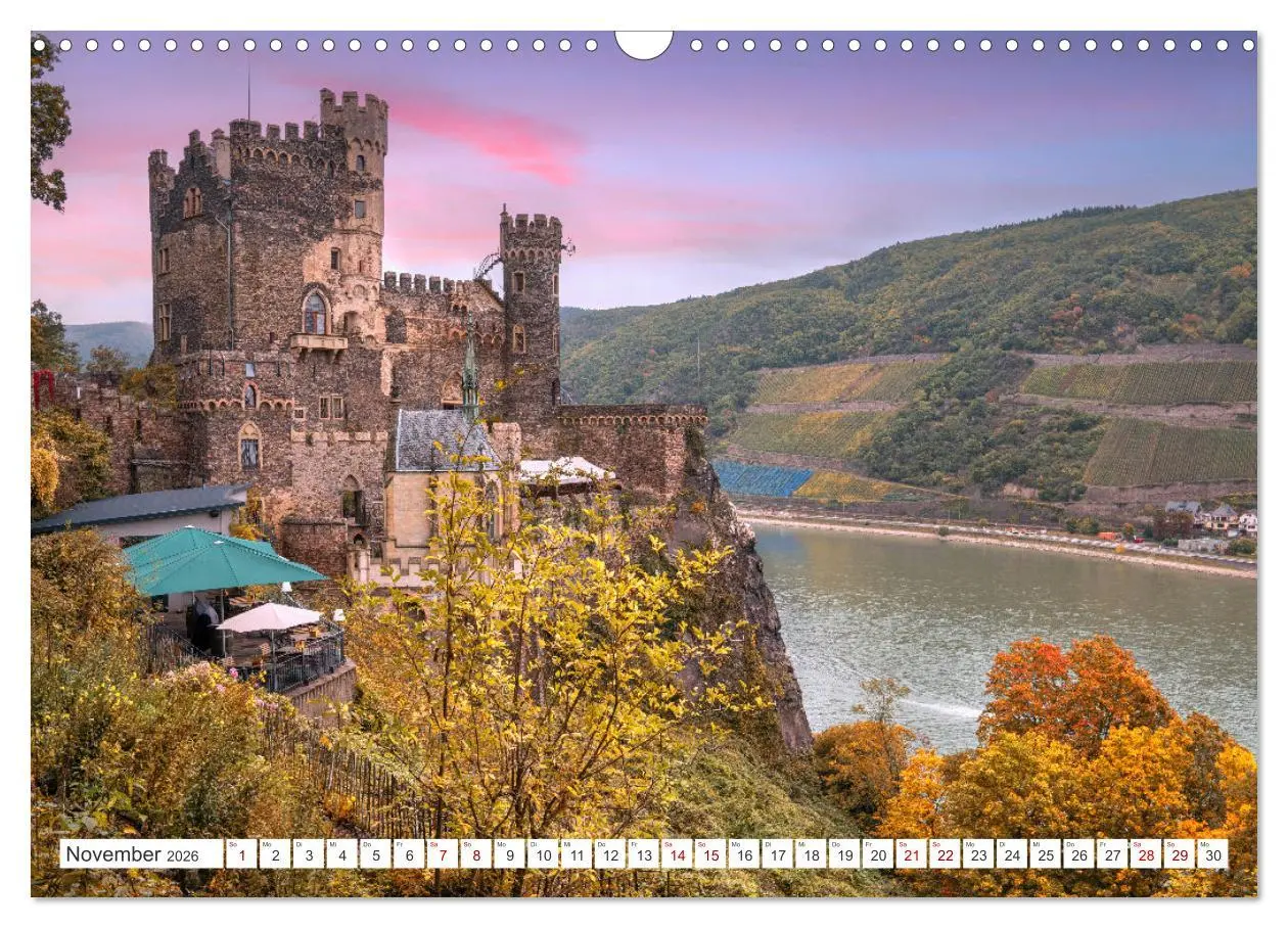 Bild: 9783457275597 | Unterwegs - Rhein-Burgen-Weg (Wandkalender 2026 DIN A3 quer),...