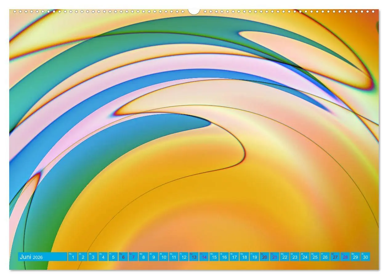 Bild: 9783457895597 | Lineare Strahlkraft - Wellen, Digitale Kunst (Wandkalender 2026 DIN...