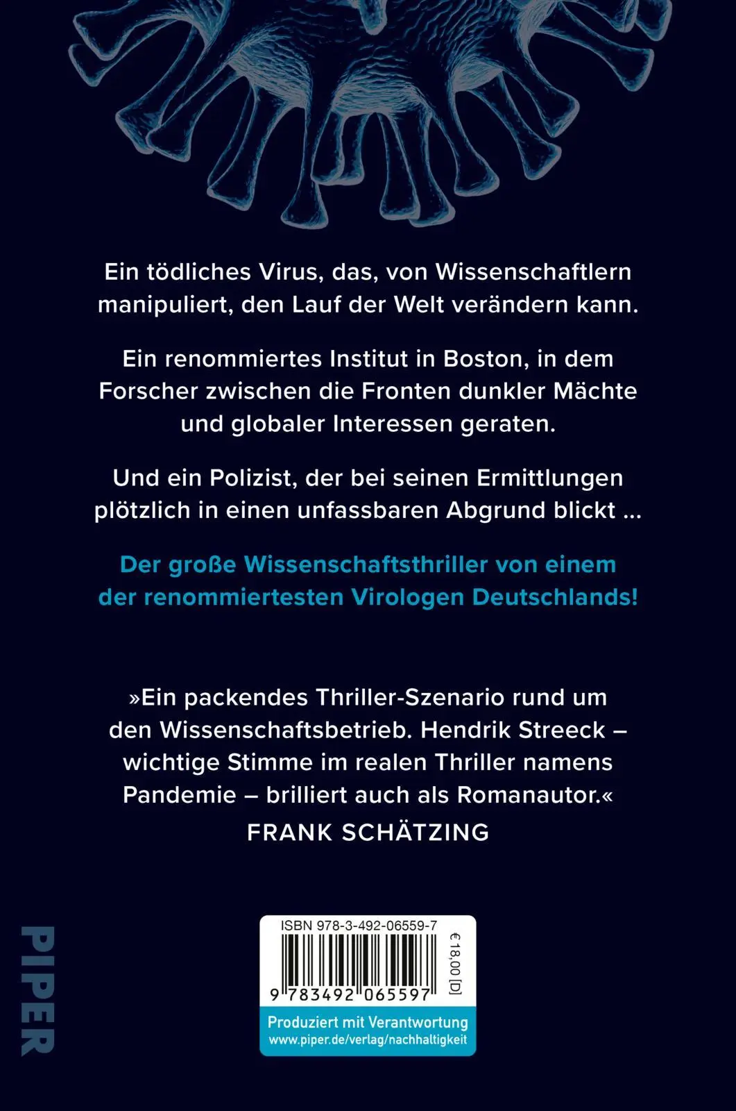 Rückseite: 9783492065597 | Das Institut - Im Schatten der Wissenschaft | Hendrik Streeck | Buch
