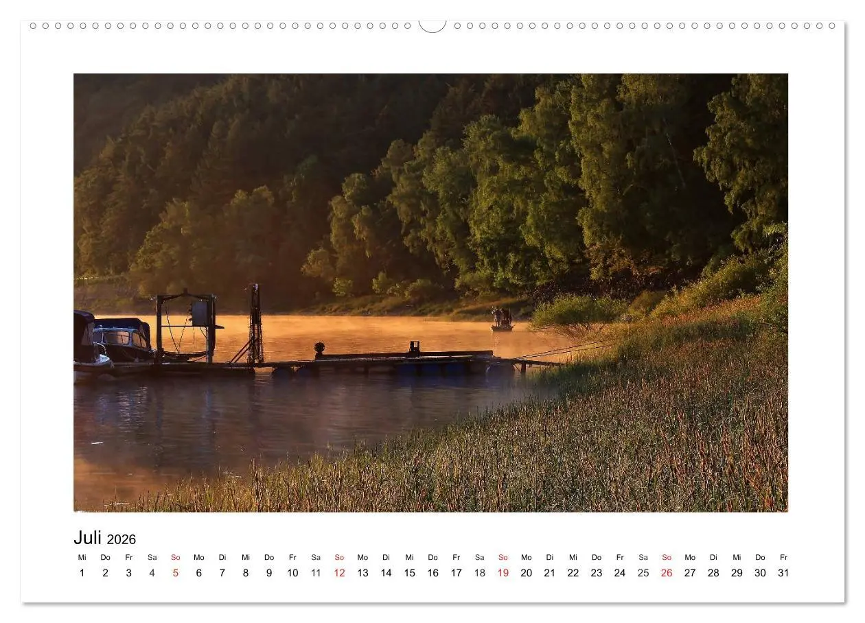 Bild: 9783516125597 | Morgens am Edersee (hochwertiger Premium Wandkalender 2026 DIN A2...