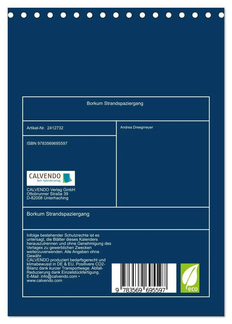 Bild: 9783569695597 | Borkum Strandspaziergang (Tischkalender 2027 DIN A5 hoch), CALVENDO...