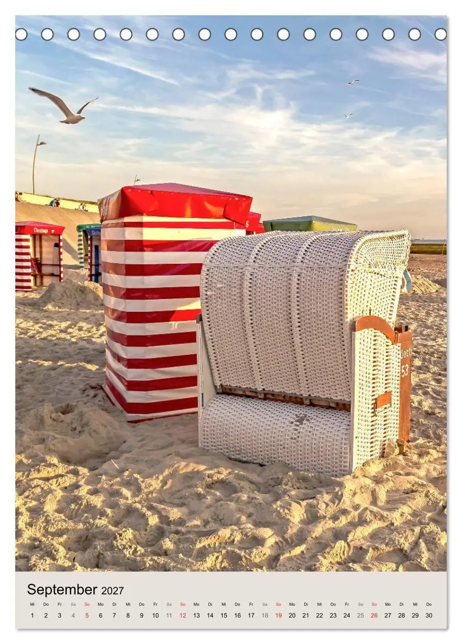 Bild: 9783569695597 | Borkum Strandspaziergang (Tischkalender 2027 DIN A5 hoch), CALVENDO...