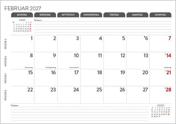 Bild: 9783819305597 | Monatsplaner 2027 | Verlag Korsch | Kalender | 12 S. | Deutsch | 2027