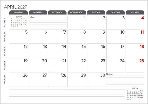 Bild: 9783819305597 | Monatsplaner 2027 | Verlag Korsch | Kalender | 12 S. | Deutsch | 2027