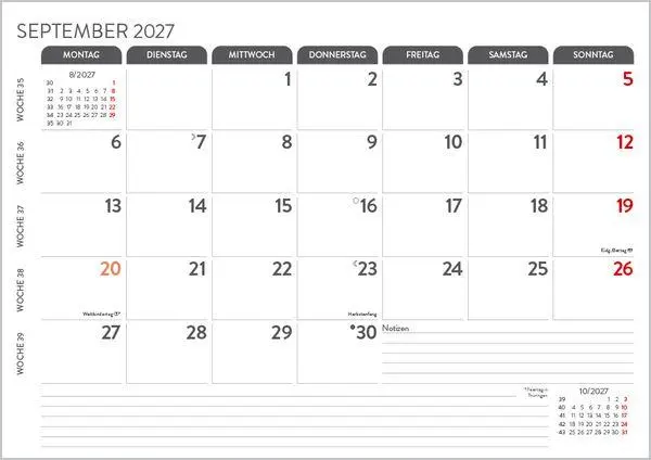 Bild: 9783819305597 | Monatsplaner 2027 | Verlag Korsch | Kalender | 12 S. | Deutsch | 2027