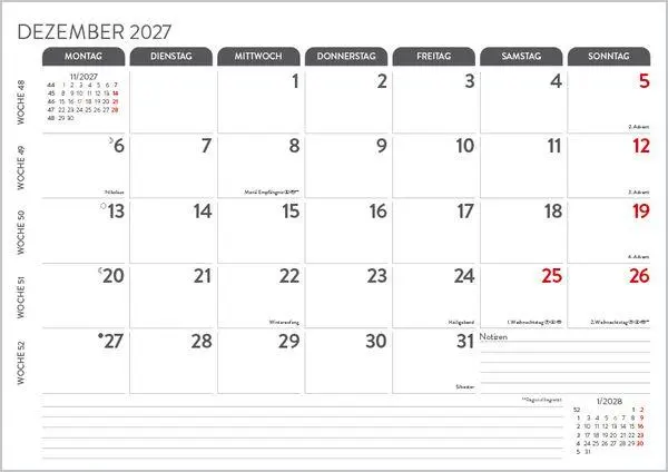 Bild: 9783819305597 | Monatsplaner 2027 | Verlag Korsch | Kalender | 12 S. | Deutsch | 2027