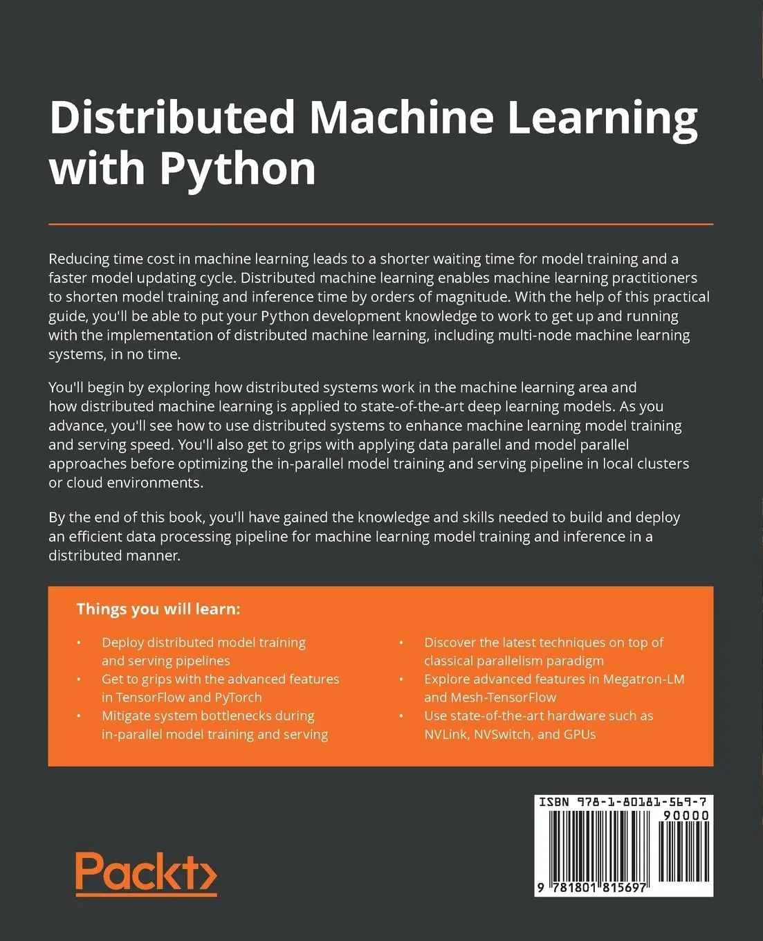 Rückseite: 9781801815697 | Distributed Machine Learning with Python | Guanhua Wang | Taschenbuch
