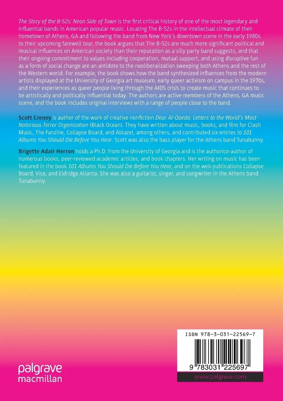 Rückseite: 9783031225697 | The Story of the B-52s | Neon Side of Town | Herron (u. a.) | Buch
