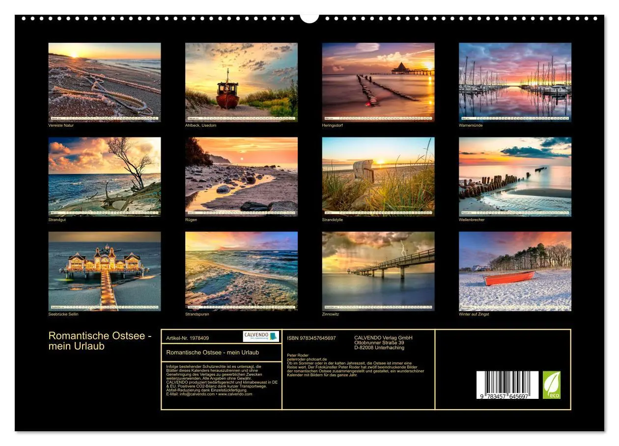 Bild: 9783457645697 | Romantische Ostsee - mein Urlaub (Wandkalender 2026 DIN A2 quer),...